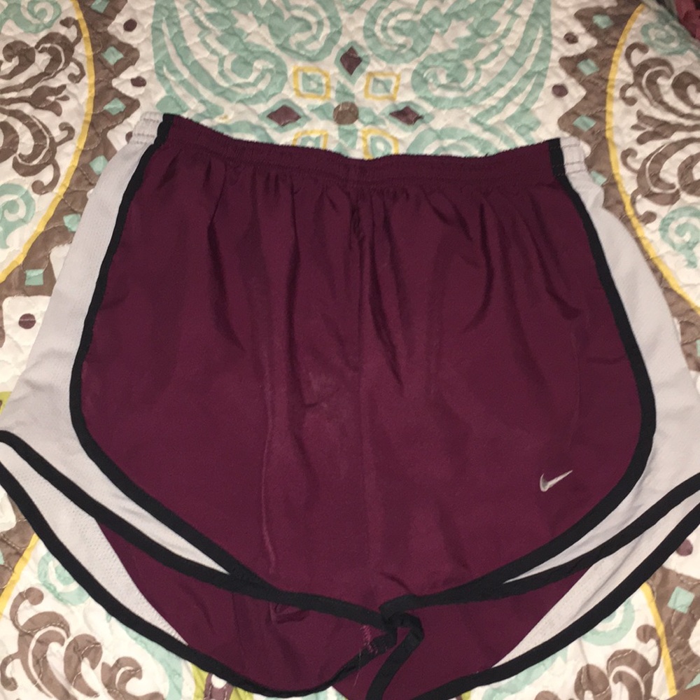 Maroon Nike shorts